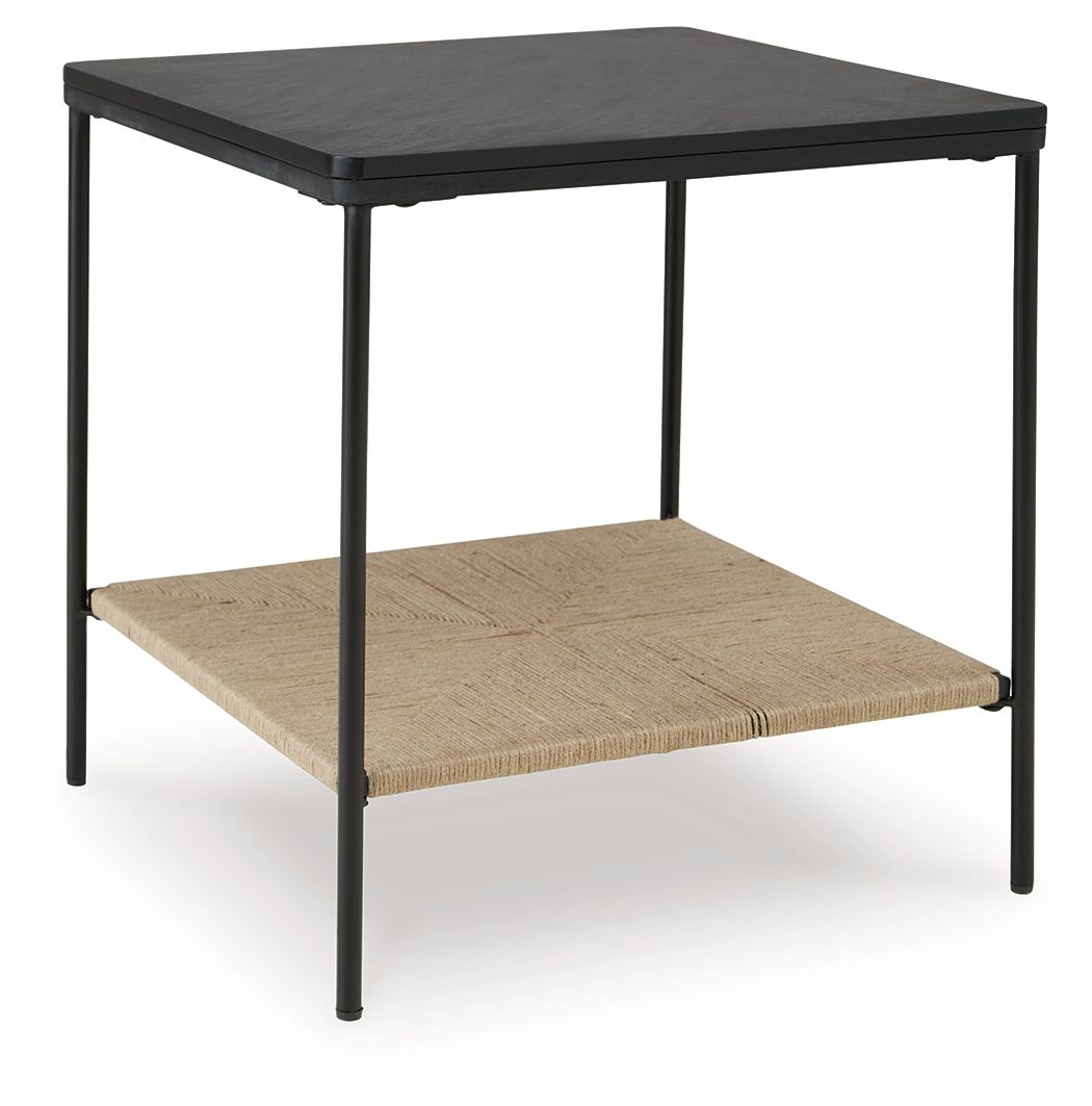 Minrich - Accent Table - Black / Natural - Image 1