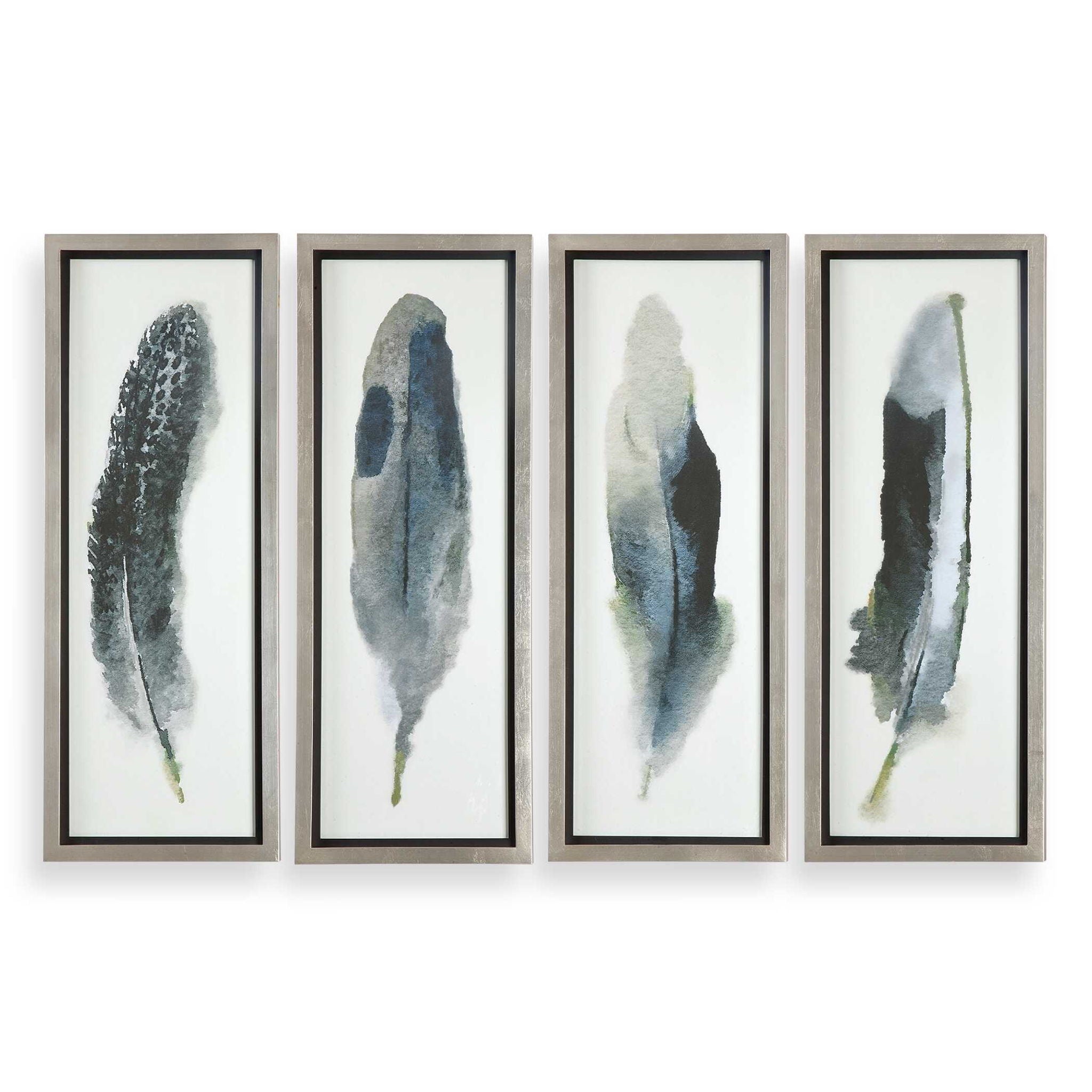 Feathered Beauty - Prints (Set of 4) - Pearl Silver - Image 1