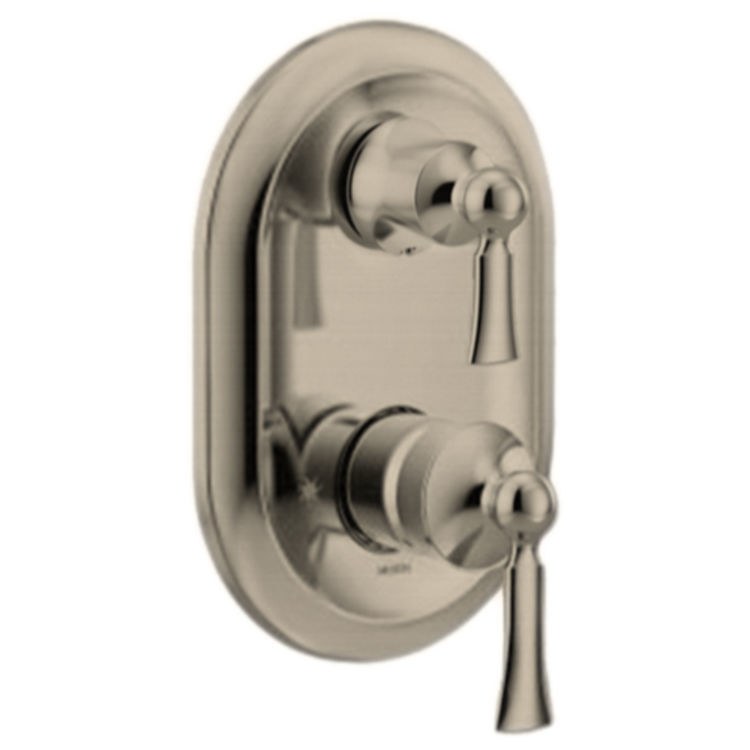 Valve Trim Wynford M-Core 3-Series with Integrated Diverter 2 Lever Brushed Nickel ADA