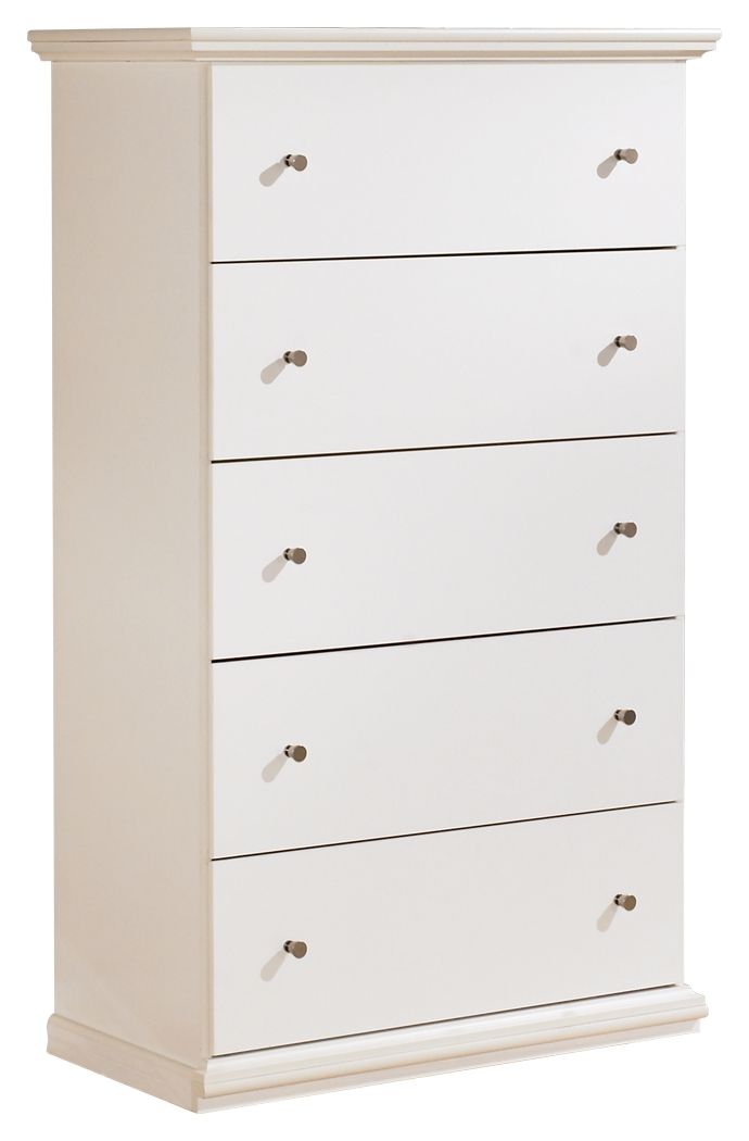 Bostwick Shoals - Five Drawer Chest - White - Image 1