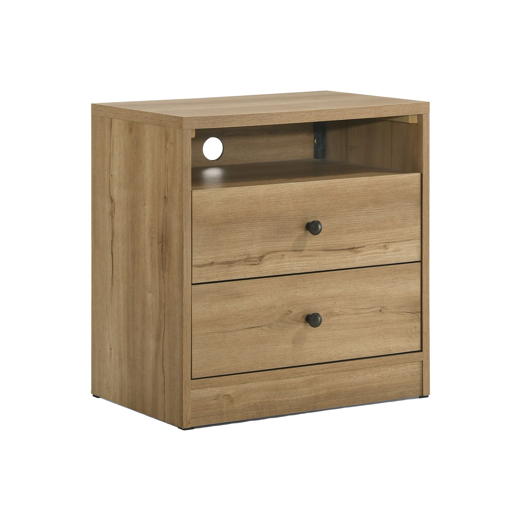 Vega – Nightstand – Natural Oak Melamine