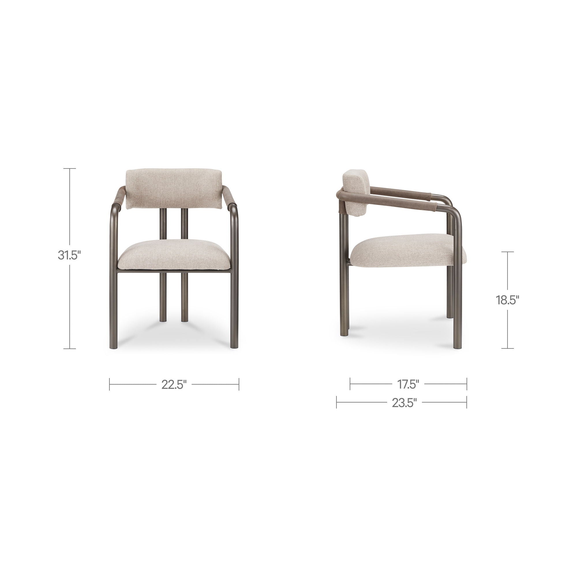 Cassidy - Arm Chair - Light Brown - Image 2