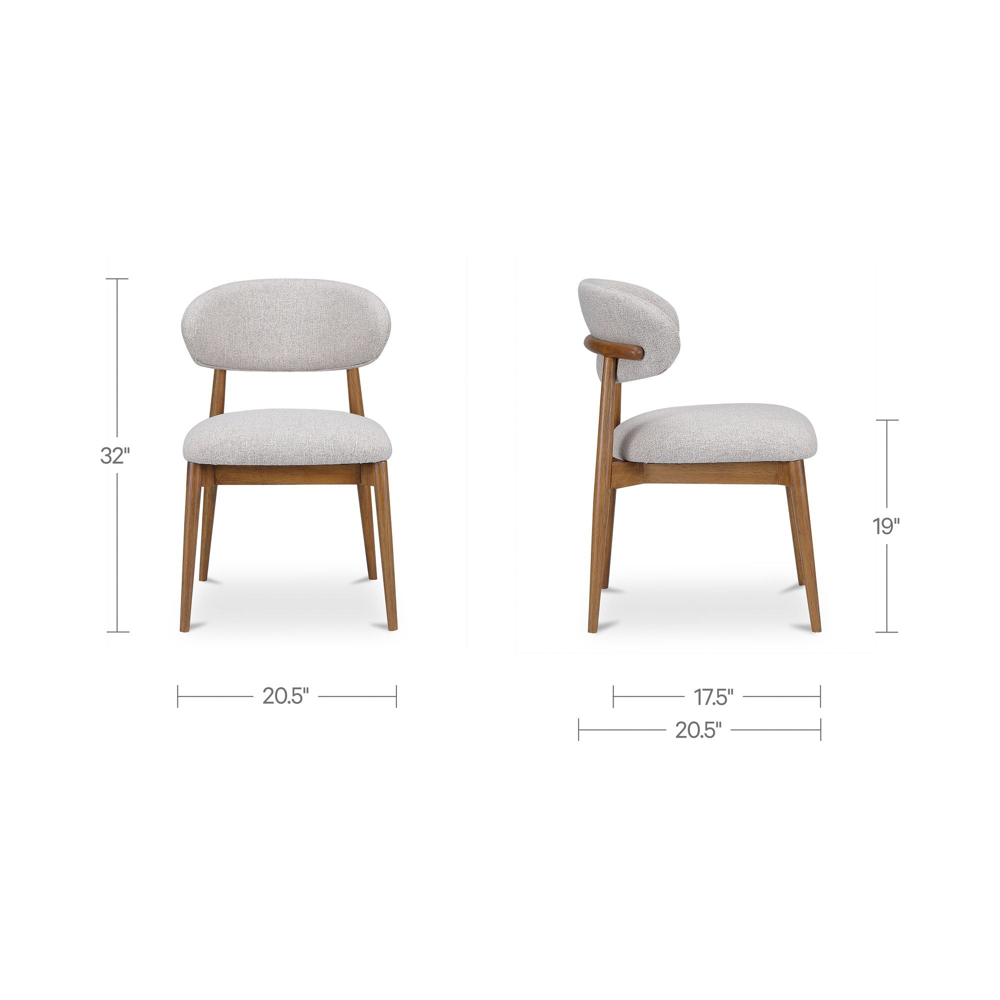 Ellie - Dining Chair - Oatmeal - Image 3