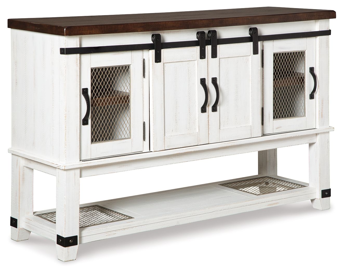 Valebeck - Dining Room Server - White / Brown - Image 1