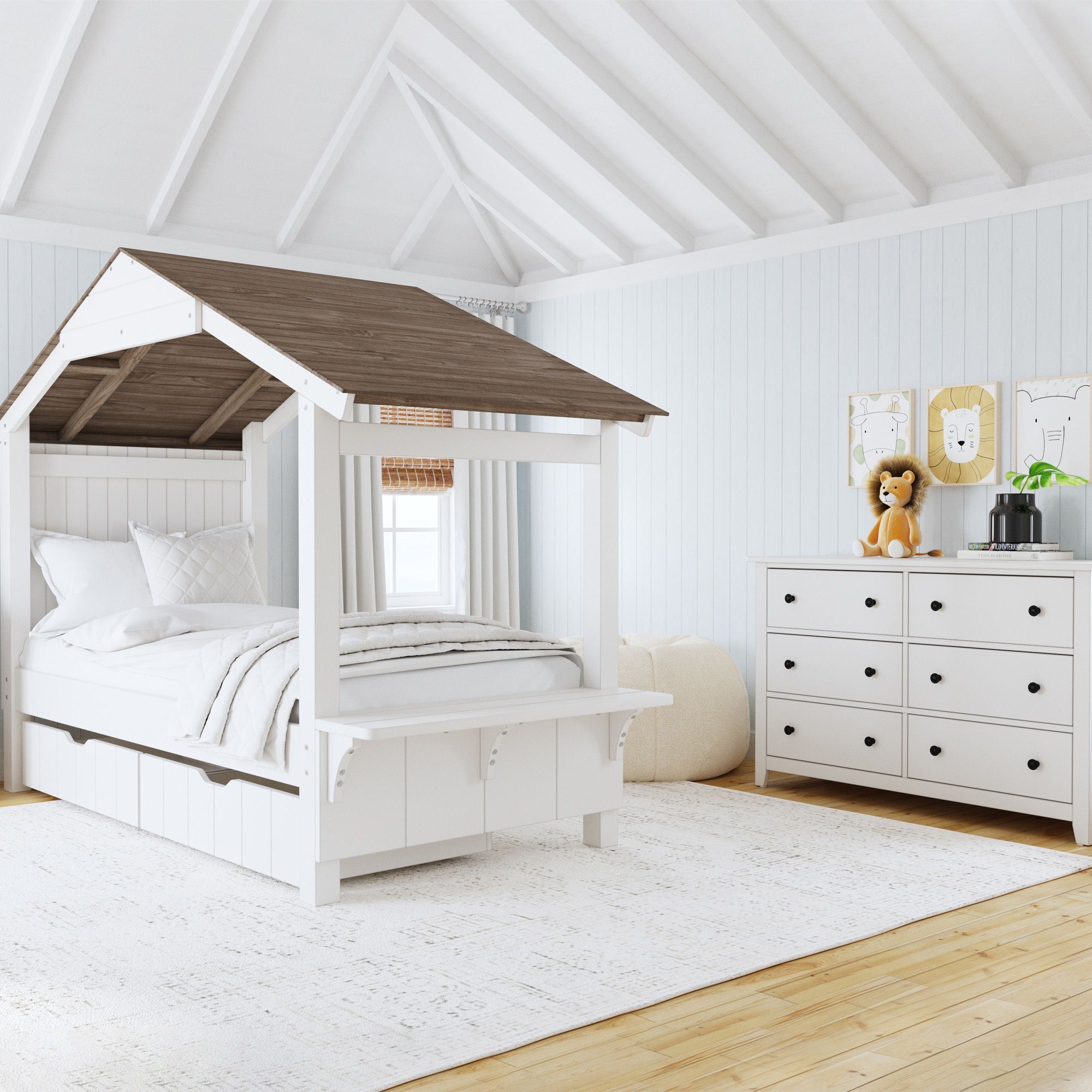 Lodge - 6 Drawer Dresser - Cream - Image 2
