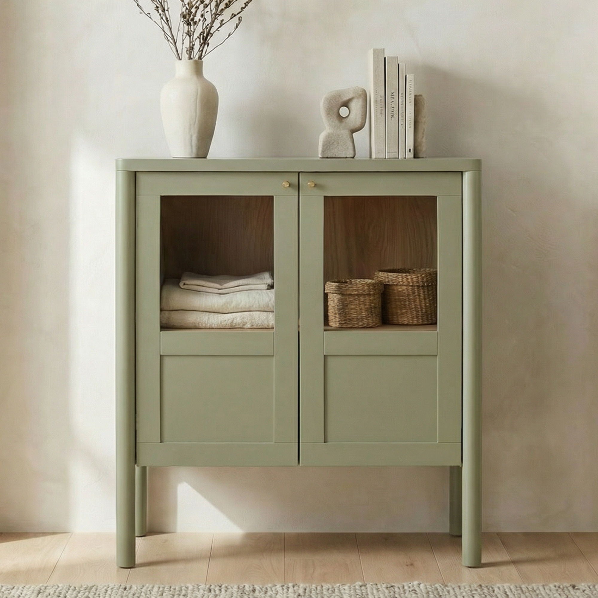 Hannah - Display Cabinet - Green - Image 2
