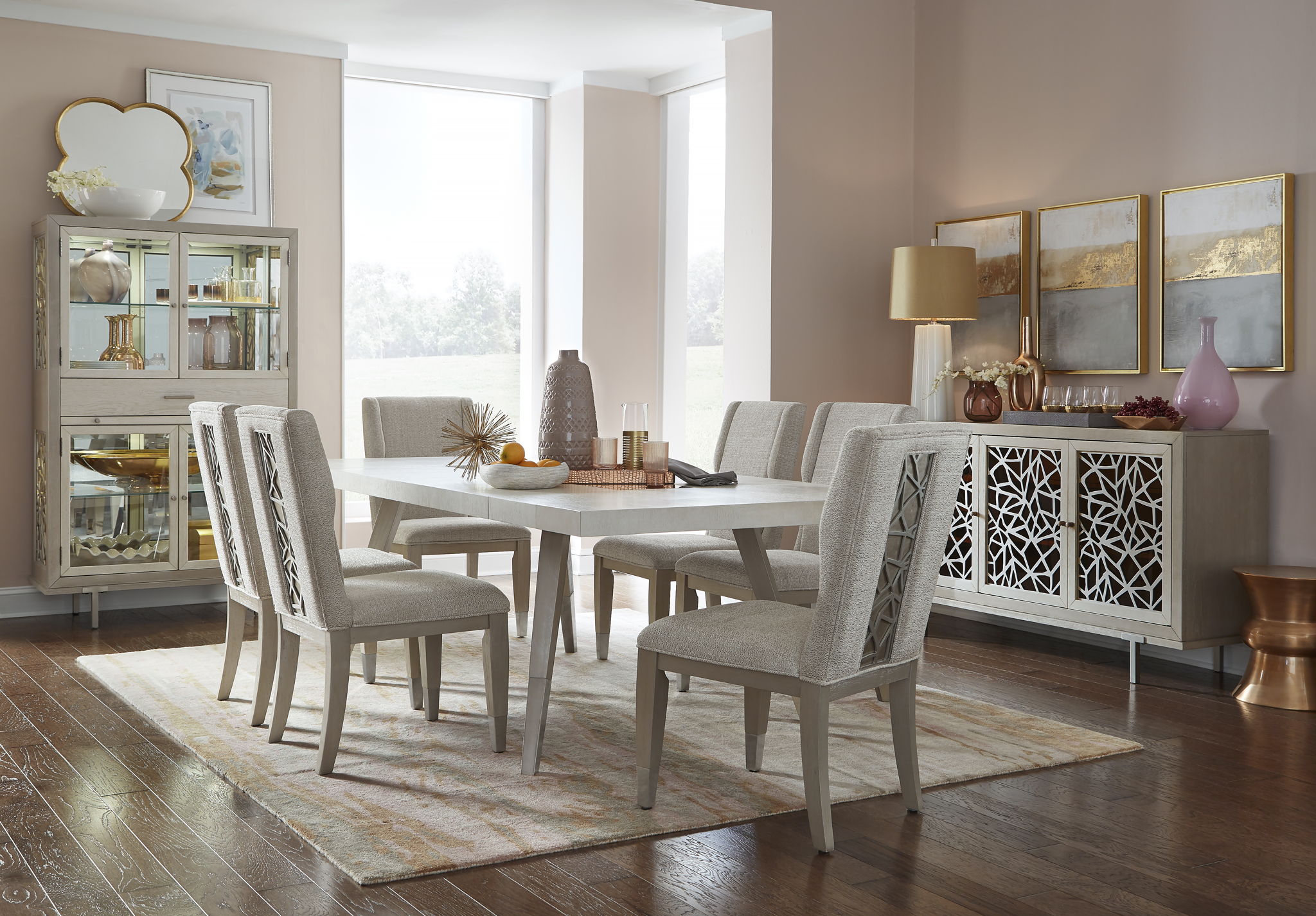 Lenox - Upholstered Host Side Chair (Set of 2) - Warm Silver - Image 3