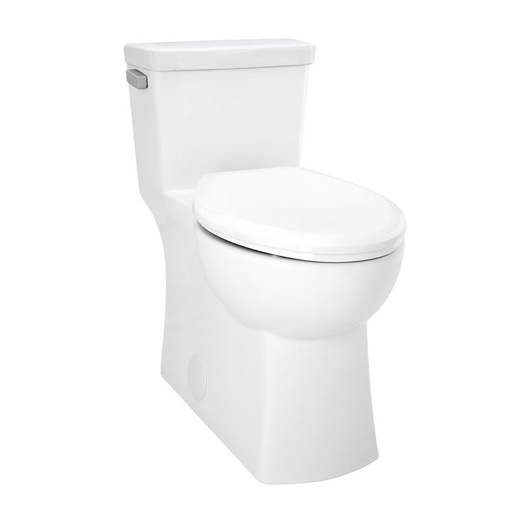 Toilet Burr Ridge CT 1 Piece Compact ErgoHeight White Elongated ADA 1.28 Gallons per Flush 3 Inch Dual Fed Siphon Jet SoftClose