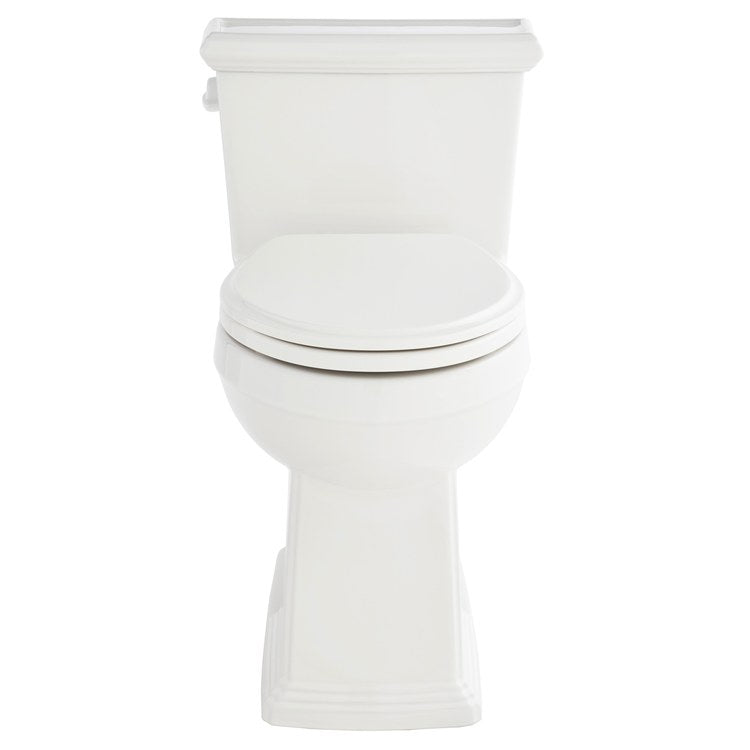 Toilet Logan Square 1 Piece ErgoHeight White Elongated ADA 1.28 Gallons per Flush 3 Inch Dual Fed Siphon Jet SoftClose - Image 3