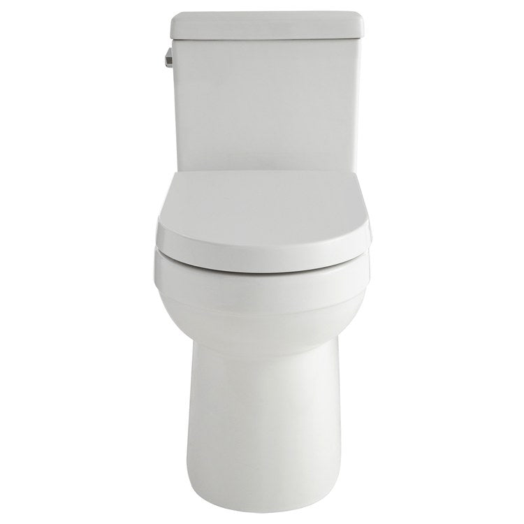 Toilet Wicker Park 2 Piece ErgoHeight Skirted White Elongated WaterSense ADA 1.28 Gallons per Flush 3 Inch Dual Fed Siphon Jet Side Lever Chrome Trip Lever Softclose - Image 3