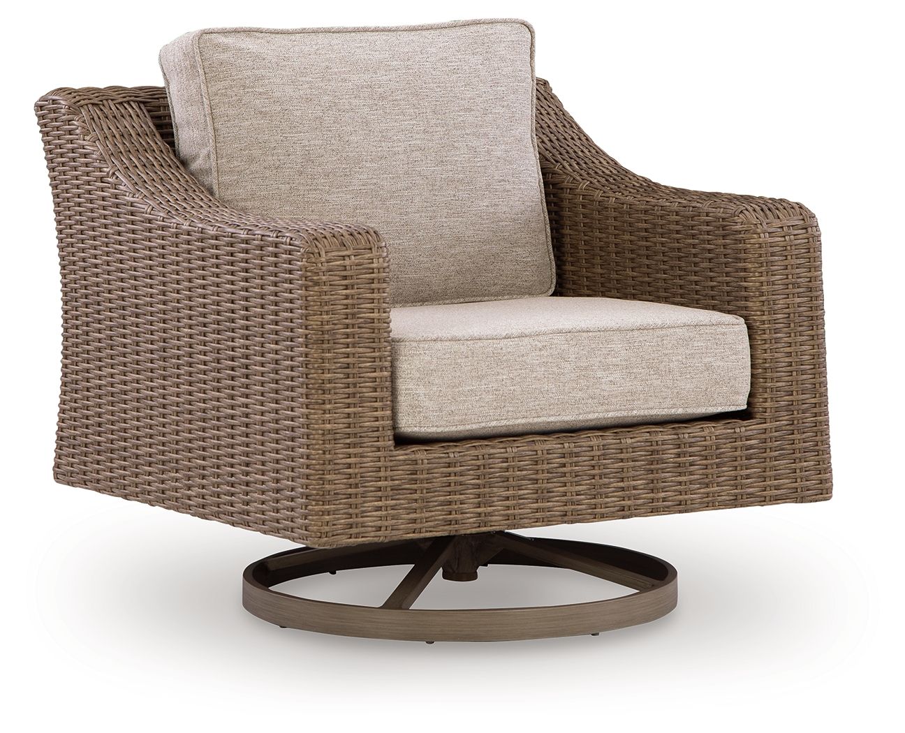 Laguna Heights – Swivel Lounge With Cushion – Beige