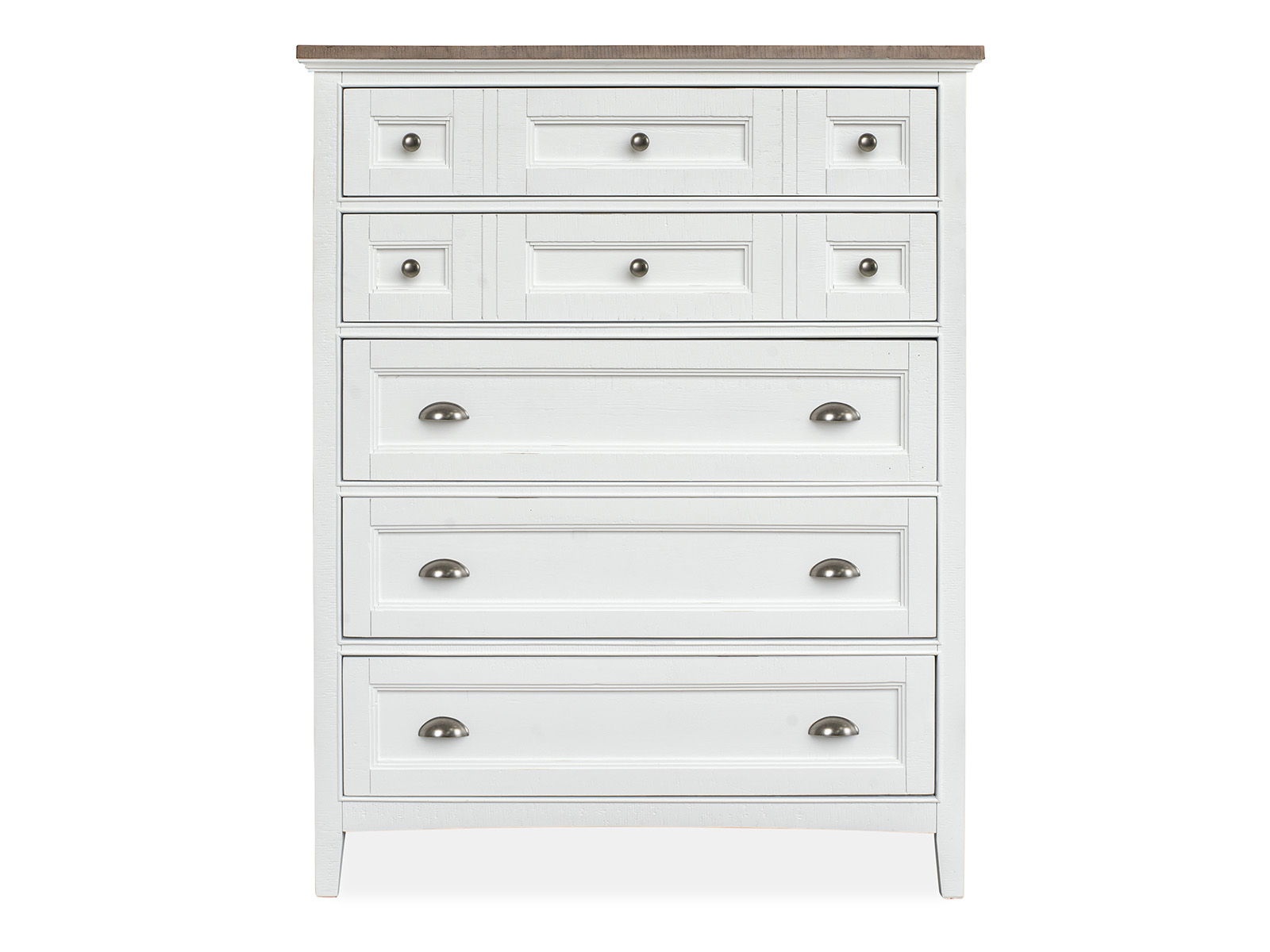 Heron Cove - Two Tone Drawer Chest - Chalk White And Dovetail Gray - Image 3