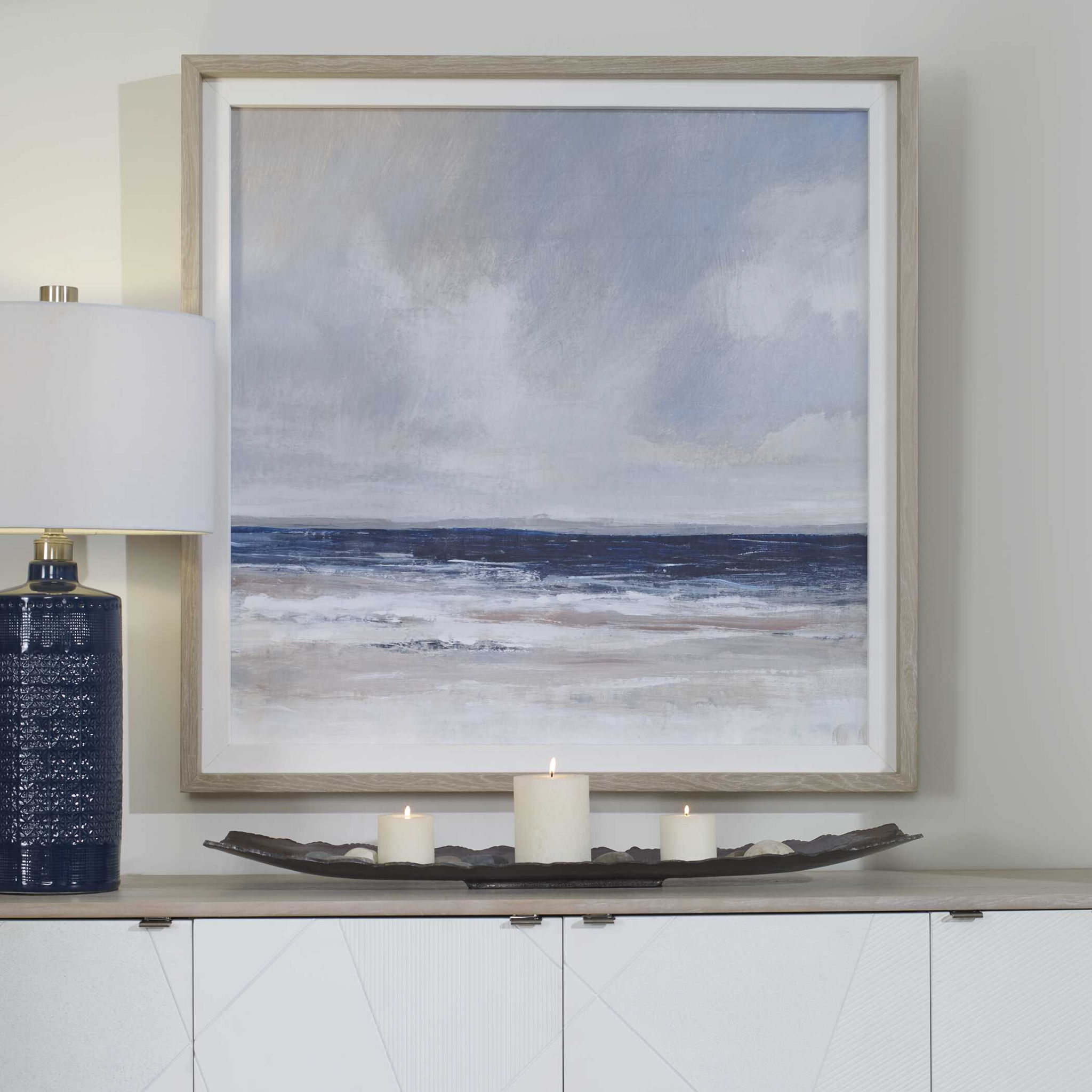 Distant Land - Framed Print - Blue - Image 3