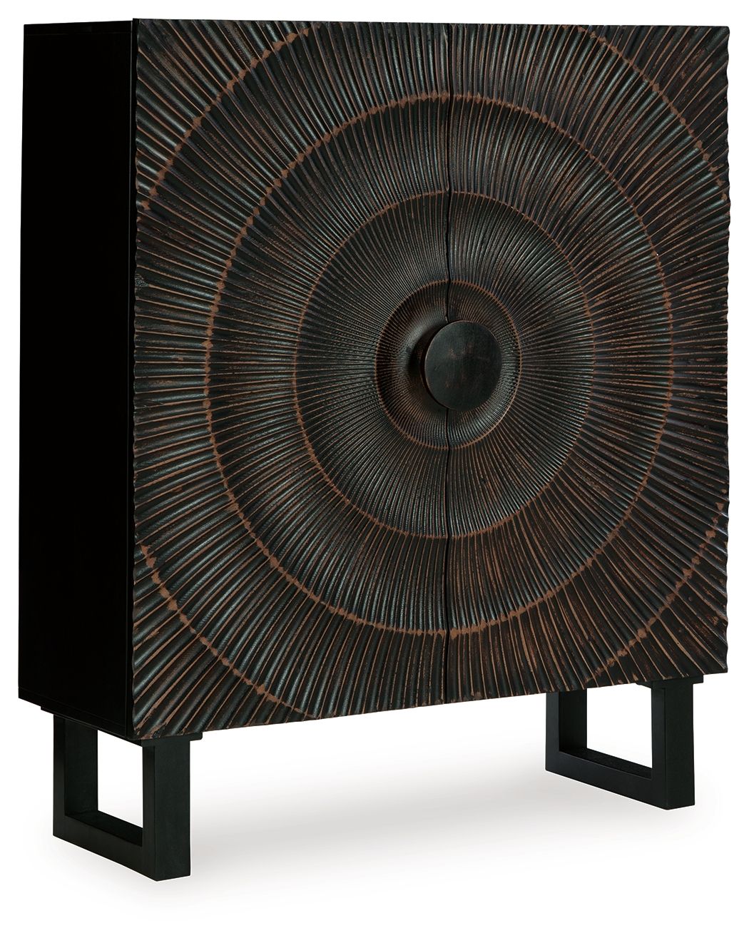 Fosterman - Accent Cabinet - Distressed Black - Image 1
