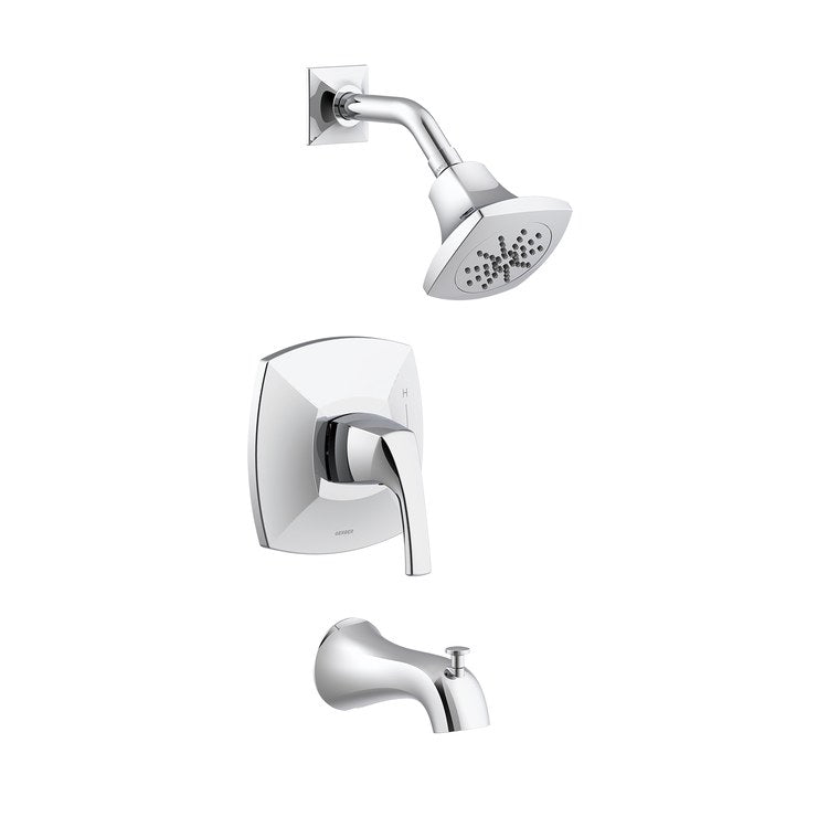 Tub and Shower Trim Vaughn Kit with Treysta Cartridge 1 Lever Chrome 1.75 Gallons Per Minute - Image 1