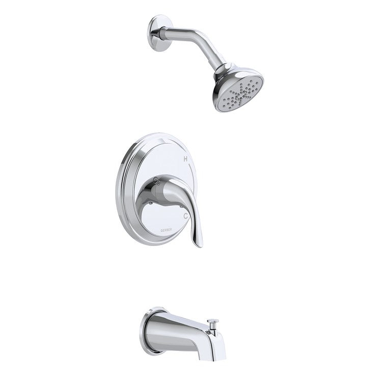 Tub and Shower Trim Viper Kit with Treysta Cartridge 1 Lever Chrome ADA 1.75 Gallons per Minute for Treysta Rough-In - Image 1