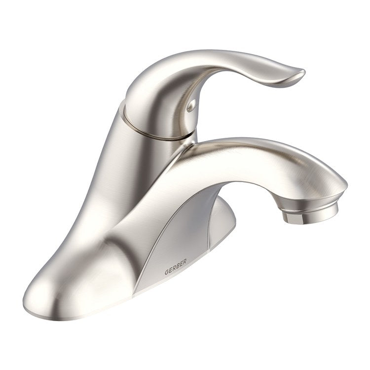 Lavatory Faucet Viper 4 Inch Spread 1 Lever ADA Brushed Nickel 1.2 Gallons per Minute Metal Touch Down