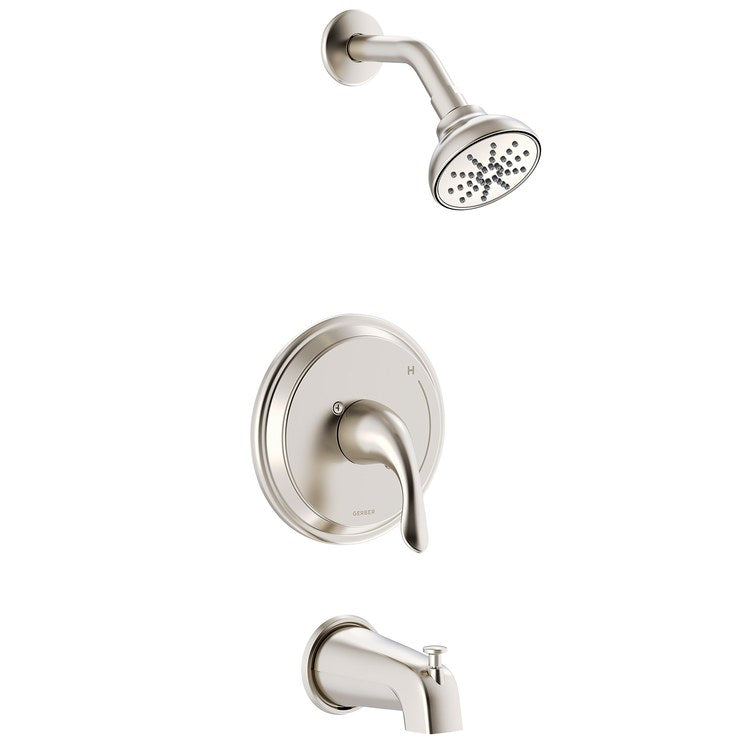 Tub and Shower Trim Viper Kit with Treysta Cartridge 1 Lever Brushed Nickel ADA 1.75 Gallons per Minute for Treysta Rough-In - Image 1