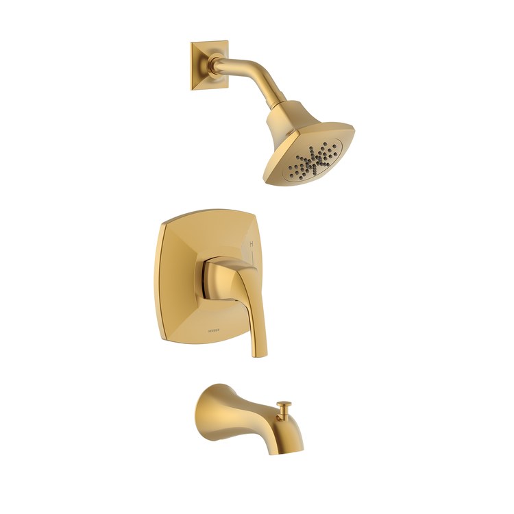 Tub and Shower Trim Vaughn Kit with Treysta Cartridge 1 Lever Brushed Bronze 1.75 Gallons Per Minute - Image 1