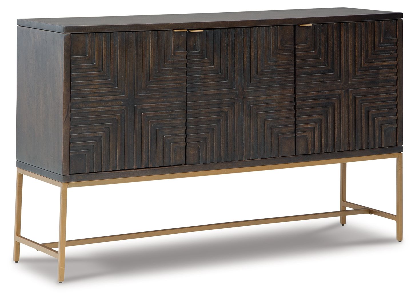 Elinmore - Accent Cabinet - Brown / Gold Finish - Image 1
