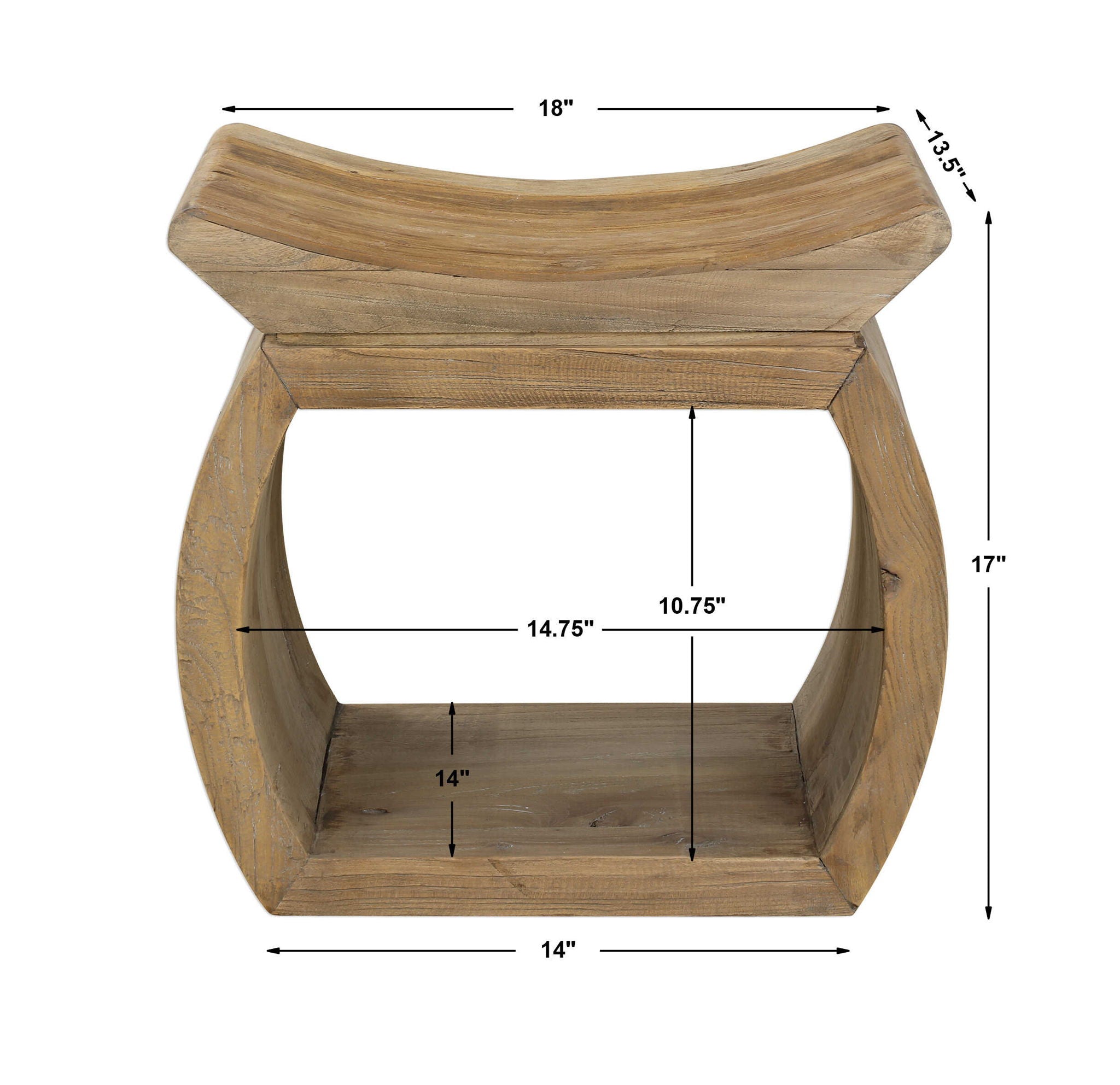 Connor - Elm Accent Stool - Light Brown - Image 3