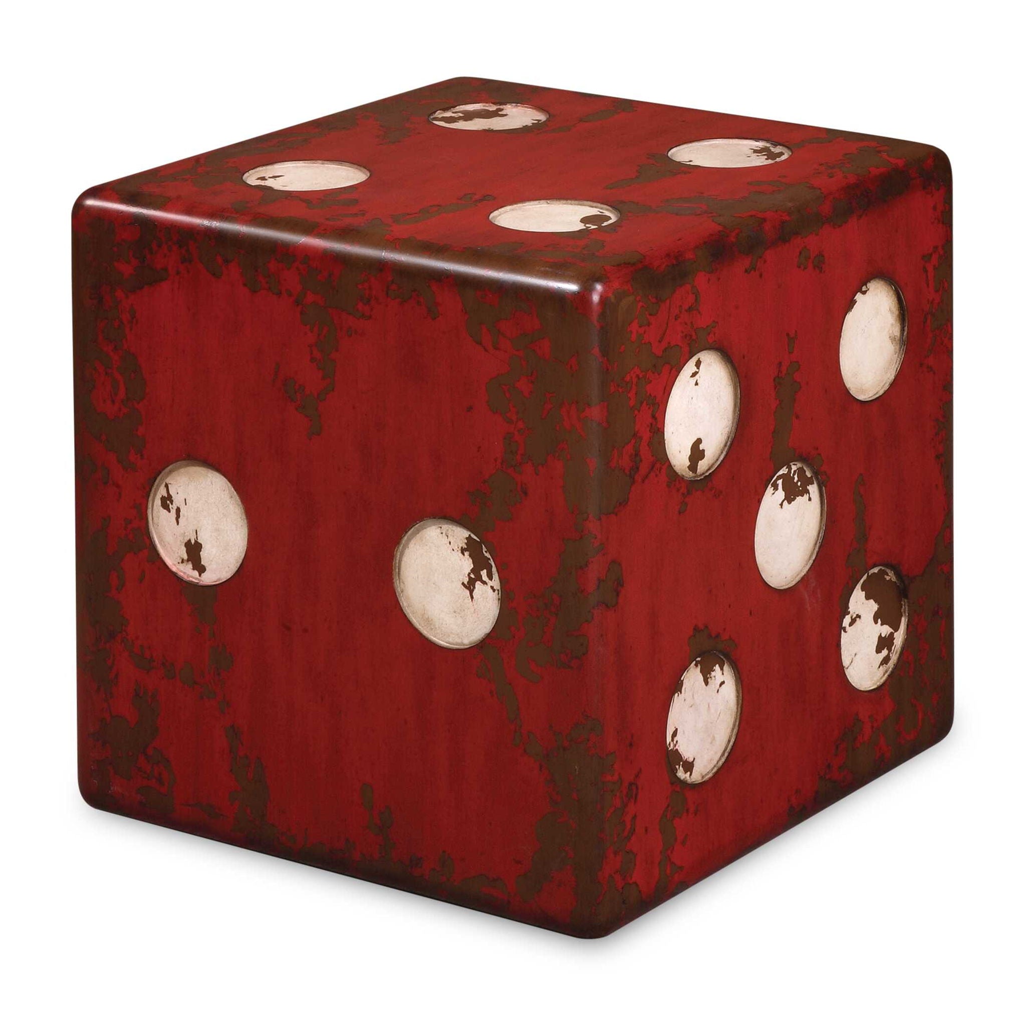 Dice - Accent Table - Red - Image 1