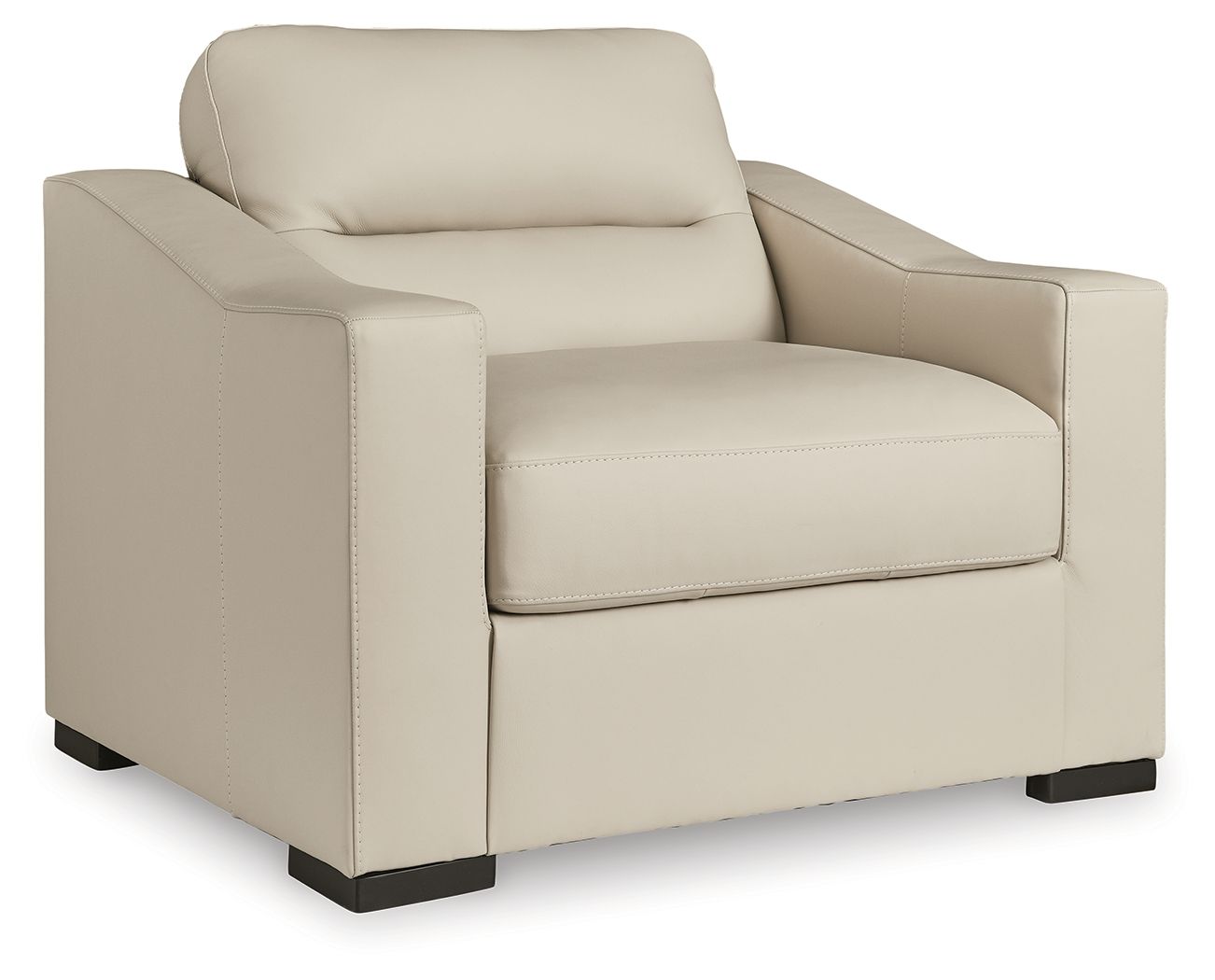 Treasure Trove - Chair And A Half - Leather Match - Almond - Image 1