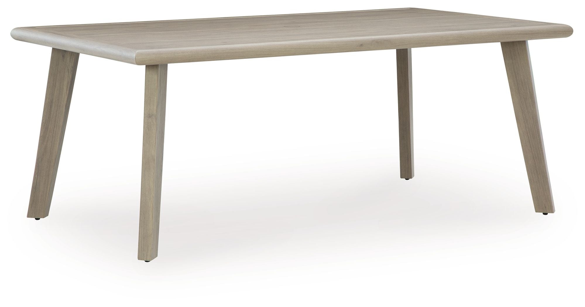 Cliff Trails - Rectangle Dining Table With Umbrella Option - Beige - Image 1