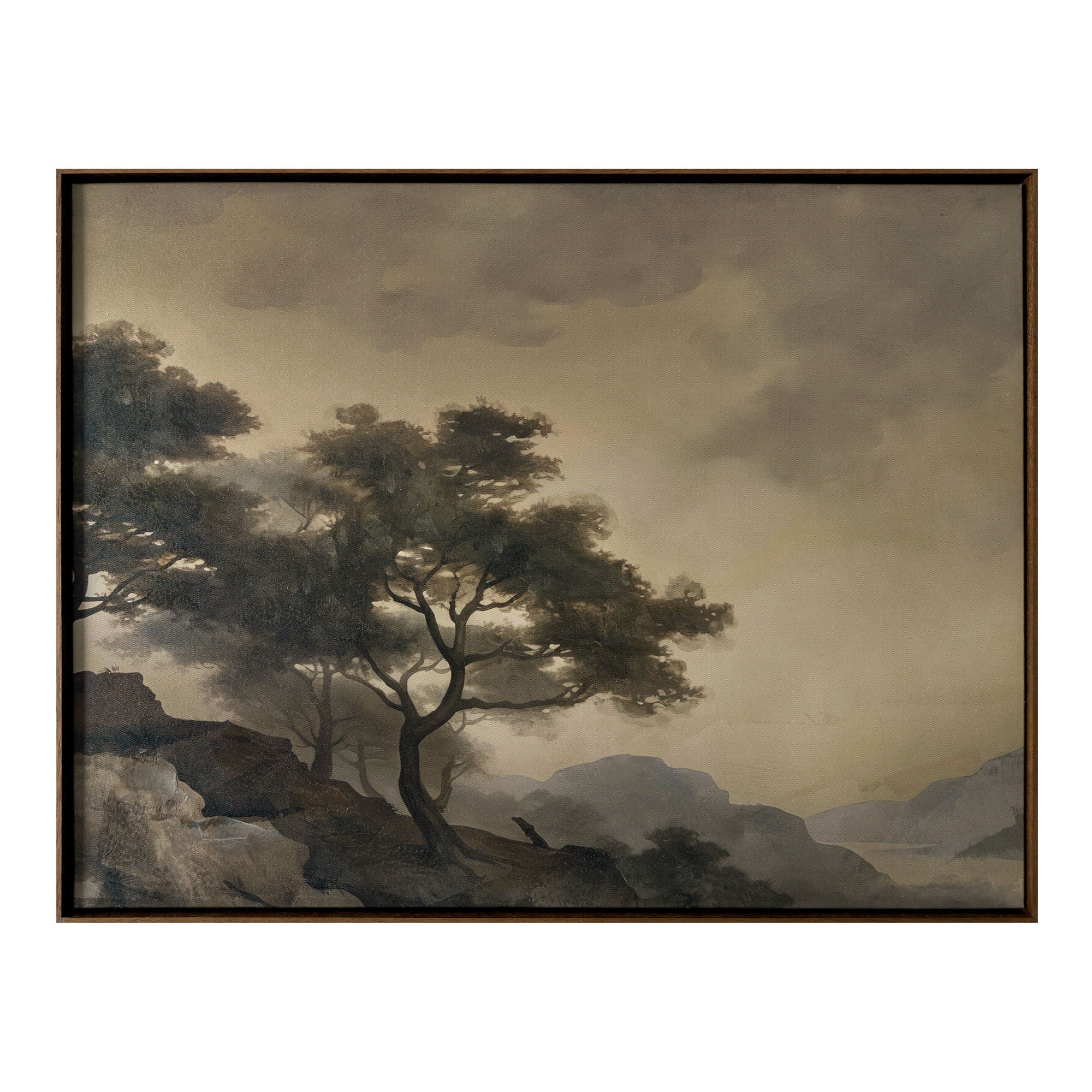 Reverie – Framed Painting – Light Brown