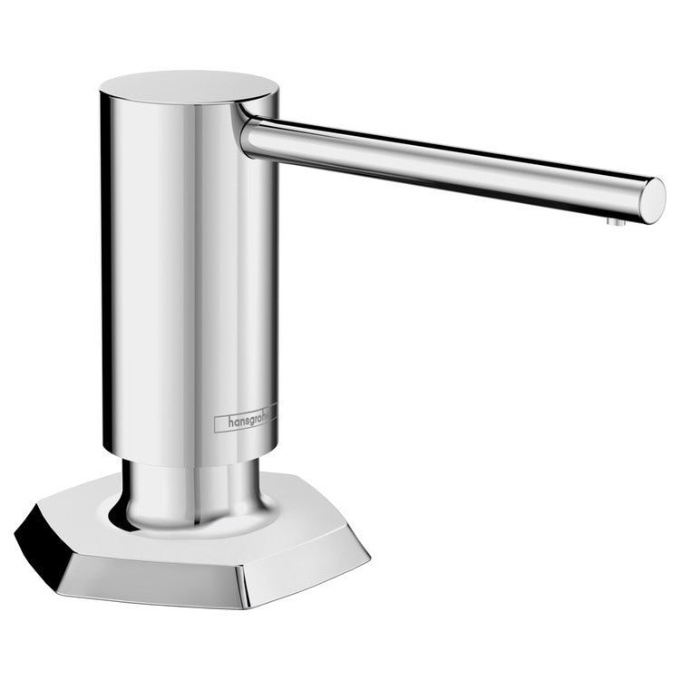 Soap Dispenser Locarno Chrome Deck Mount Plastic Metal Pump 16 Fluid Ounce - Image 1