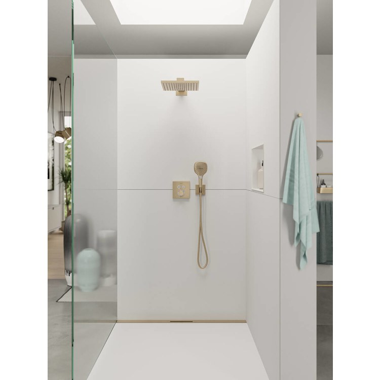 Thermostatic Trim ShowerSelect Square 2 Function 1 Lever Brushed Bronze ADA for Rough-In Valve with Service Stops 01850181 8.0 Gallons per Minute Escutcheon Handle Metal - Image 2