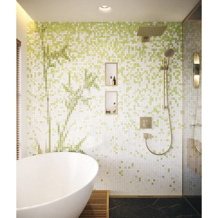 Thermostatic Trim ShowerSelect Square 2 Function 1 Lever Brushed Bronze ADA for Rough-In Valve with Service Stops 01850181 8.0 Gallons per Minute Escutcheon Handle Metal - Image 3
