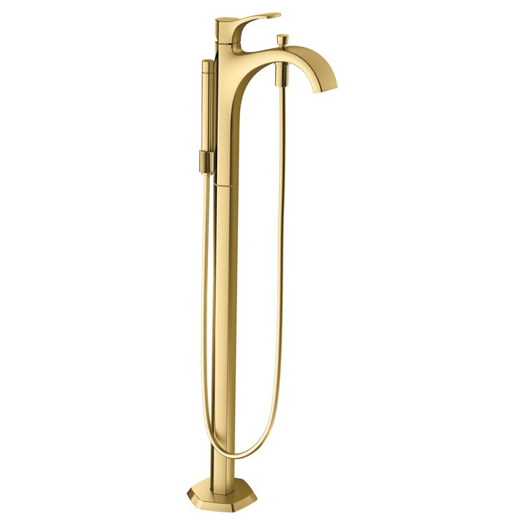 Tub Filler Trim Locarno with Handshower 1 Lever Brushed Gold Optic 5.28 Gallons per Minute - Image 1