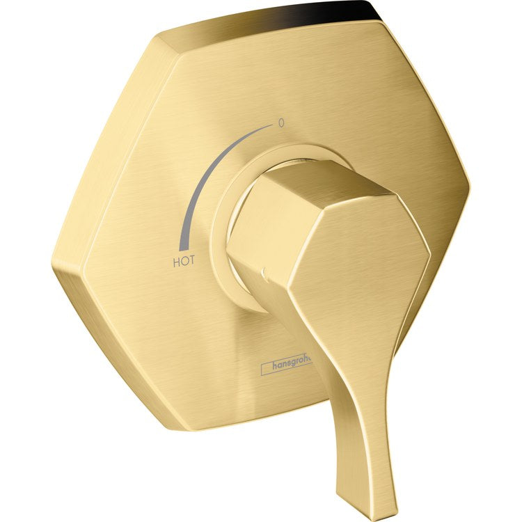 Pressure Balance Valve Trim Locarno 1 Lever Brushed Gold Optic ADA 5.44 Gallons per Minute - Image 1