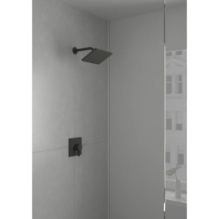 Pressure Balance Valve Trim Ecostat Square 1 Lever Matte Black ADA 5.5 Gallons per Minute - Image 3