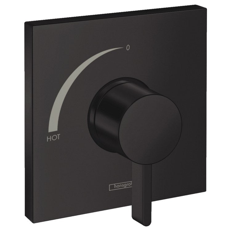 Pressure Balance Valve Trim Ecostat Square 1 Lever Matte Black ADA 5.5 Gallons per Minute - Image 1
