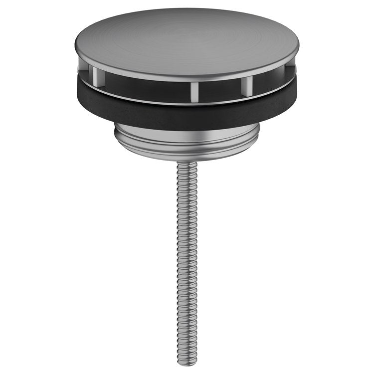 Drain Assembly Non-Closing Less Overflow Brushed Black Chrome 1-1/4 Inch Brass - Image 1