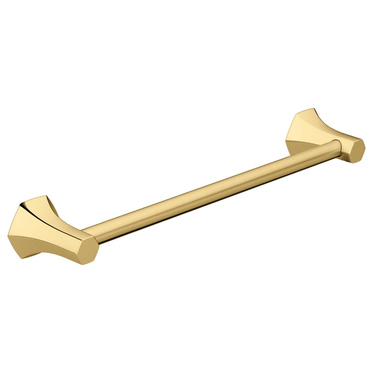 Towel Bar Locarno 18 Inch Single Brushed Gold Optic Metal 3-1/2 Inch - Image 1