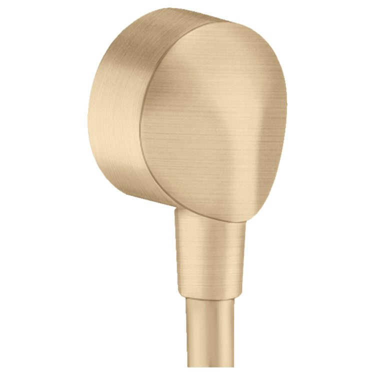 Wall Outlet FixFit Round with Check Valve Brushed Bronze for Shower Hoses with Conical Nut - Image 1