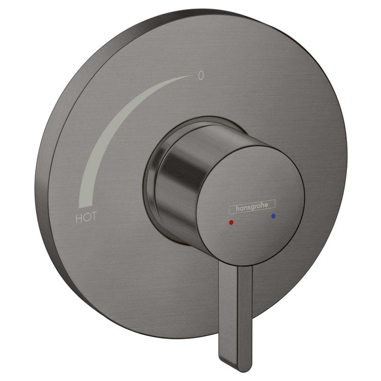 Pressure Balance Valve Trim Ecostat Round Single Function 1 Lever Brushed Black Chrome ADA 5.44 Gallons per Minute - Image 1