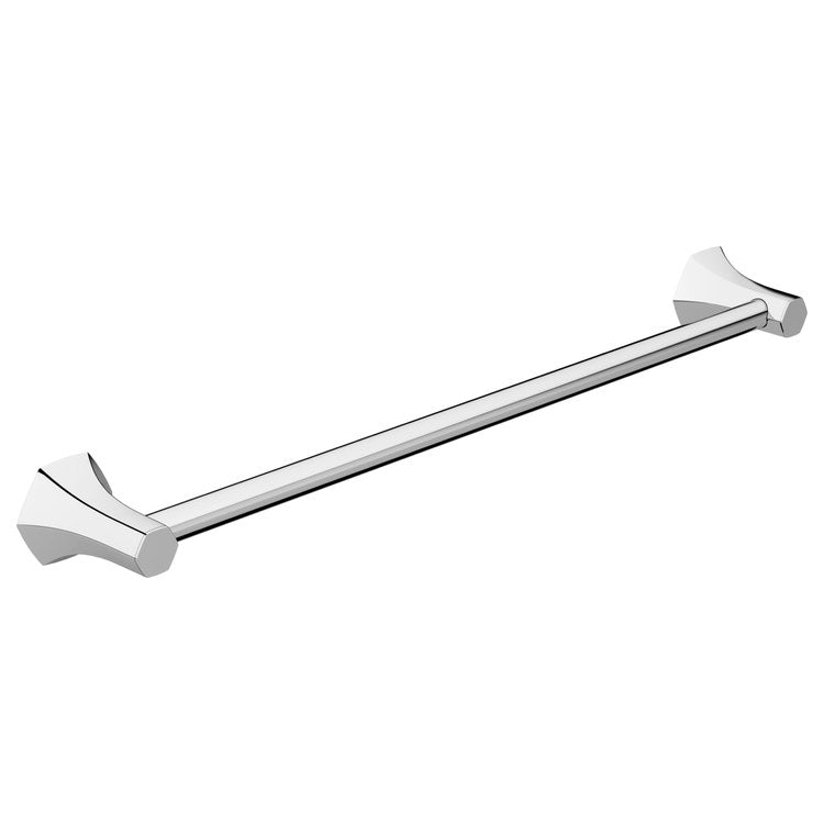 Towel Bar Locarno 24 Inch Single Chrome Metal 3-1/2 Inch - Image 1