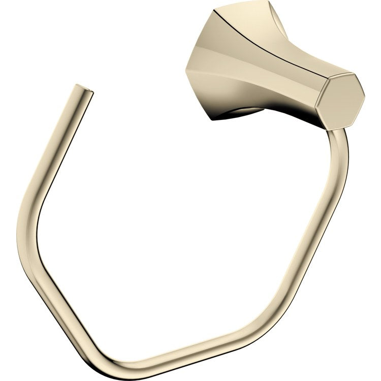 Towel Ring Locarno 7-3/4 Inch Open Polished Nickel Metal 3-1/2 Inch - Image 1