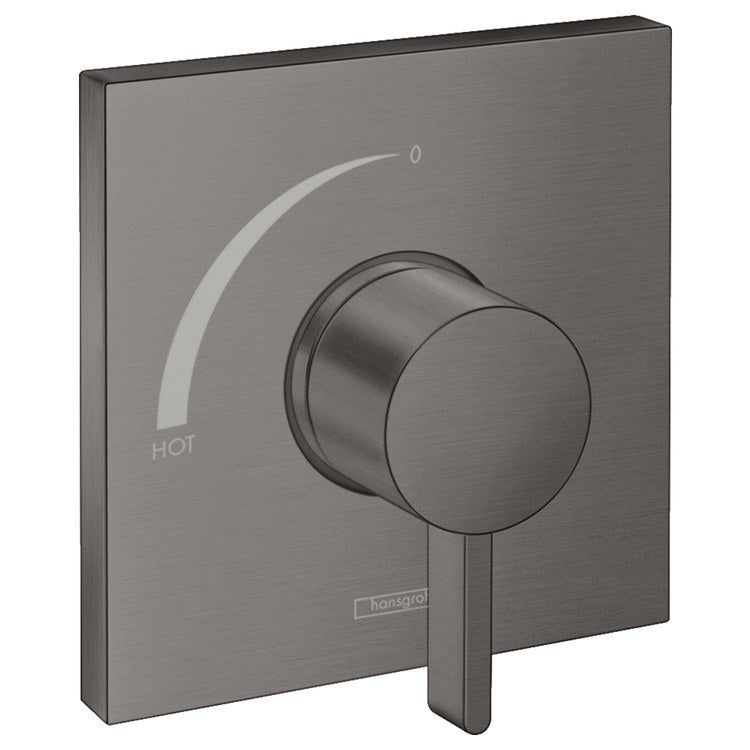 Pressure Balance Valve Trim Ecostat Square 1 Lever Brushed Black Chrome ADA 5.5 Gallons per Minute - Image 1