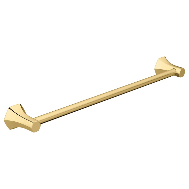 Towel Bar Locarno 24 Inch Single Brushed Gold Optic Metal 3-1/2 Inch - Image 1
