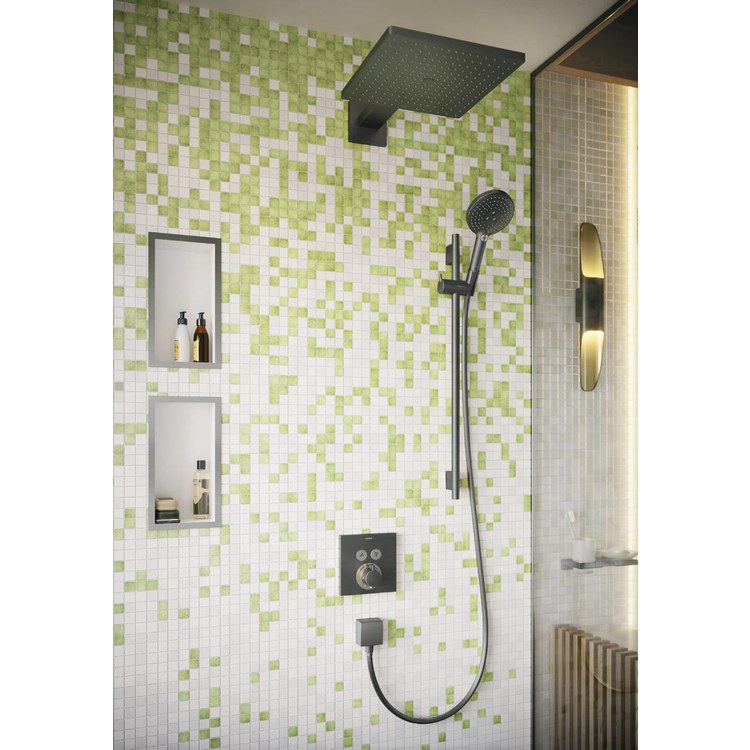 Thermostatic Trim ShowerSelect Square 2 Function 1 Lever Brushed Black Chrome ADA for Rough-In Valve with Service Stops 01850181 8.0 Gallons per Minute Escutcheon Handle Metal - Image 3