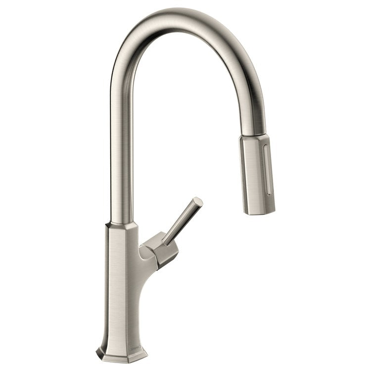 Kitchen Faucet Locarno Magnetic Docking 1 Lever ADA Steel Optic Pull Down 150 DEG Swivel 1 Hole 1.75 Gallons per Minute - Image 1
