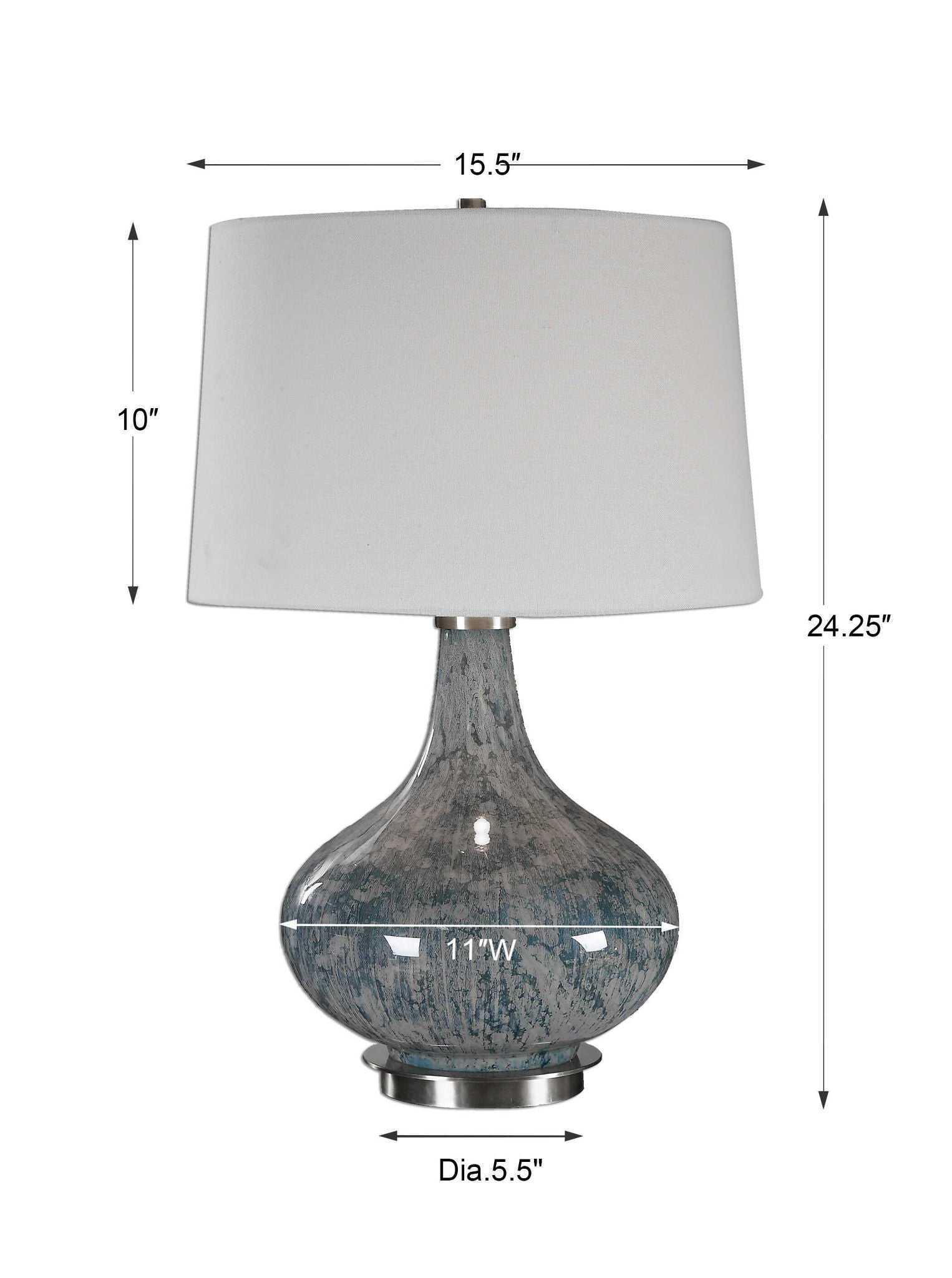 Celinda - Glass Lamp - Blue Gray - Image 3