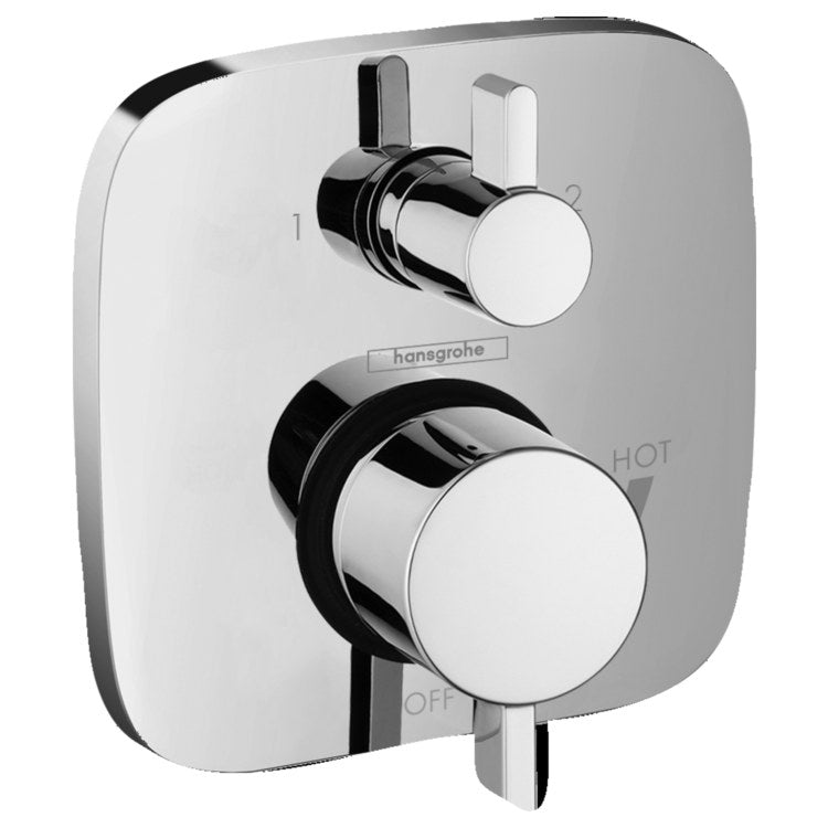 Pressure Balance Valve Trim Ecostat with Diverter 2 Lever Chrome ADA 4.5 Gallons per Minute for Ecostat - Image 1