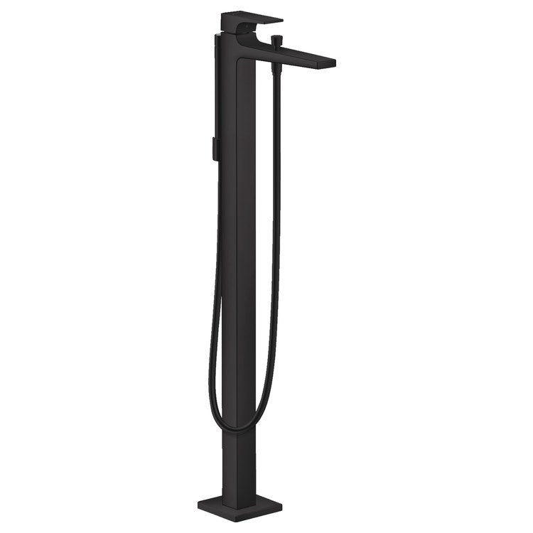 Tub Filler Trim Metropol Freestanding with Wand 1 Lever Matte Black WaterSense 5.28 Gallons per Minute - Image 1