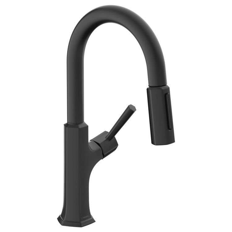 Kitchen Faucet Locarno Prep 1 Lever ADA Matte Black Pull Down 150 DEG Swivel 1 Hole 1.75 Gallons per Minute - Image 1